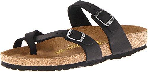 BIRKENSTOCK Damen Mayari Birko-flor Sandalen, Schwarz, 39 EU von BIRKENSTOCK