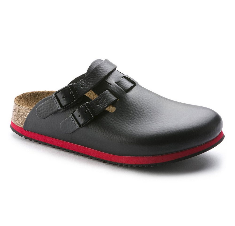 Birkenstock Clog Kay Superlauf, WB, Naturleder, schwarz/rot Pantolette Birkenstock Clog Kay Superlauf, WB, Naturleder, schwarz/rot Pantolette von Birkenstock