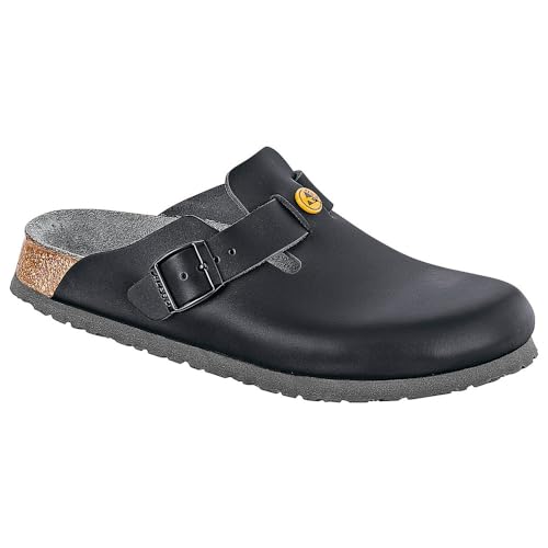 BIRKENSTOCK Boston Antistatik Naturleder, Schwarz, 41 EU Schmal von Birkenstock