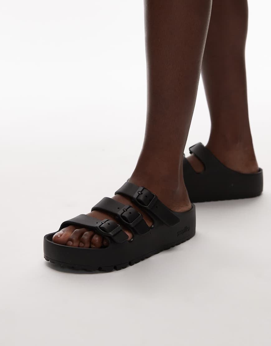 Birkenstock - Florida III - Schwarze Sandalen mit flexibler EVA-Plateausohle von Birkenstock