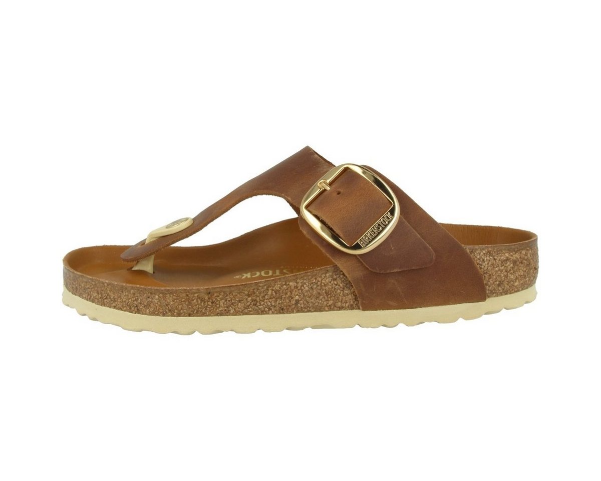Birkenstock Gizeh Big Buckle Naturleder schmal Damen Zehentrenner Sandalen, Sandaletten, Sommerschuhe, Badeschuhe, Zehentrenner von Birkenstock