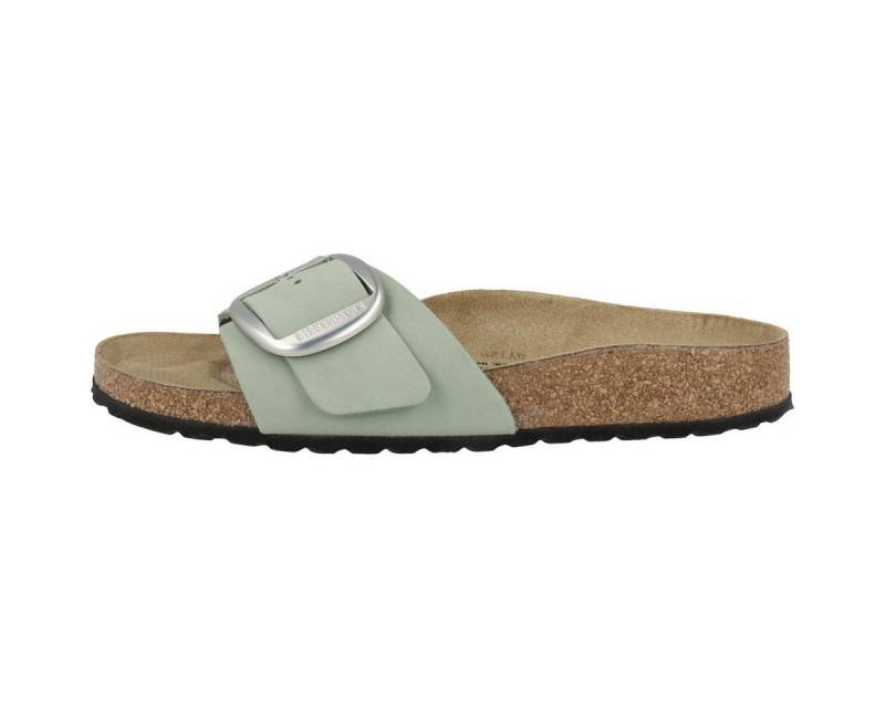Birkenstock Madrid Big Buckle Nubukleder schmal Damen Pantolette Hausschuhe, Sandaletten, Mules, Pantoffeln, Slipper von Birkenstock
