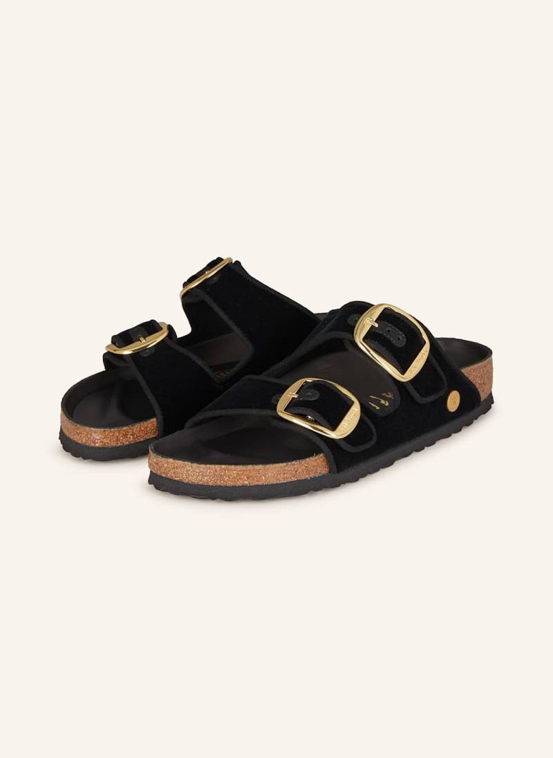 Birkenstock Pantoletten Arizona Big Buckle Piping Rivet Logo schwarz von Birkenstock