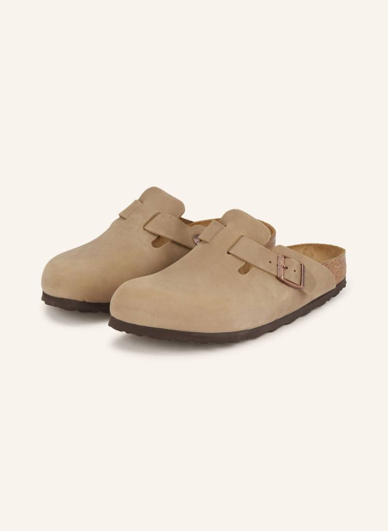 Birkenstock Pantoletten Boston beige von Birkenstock
