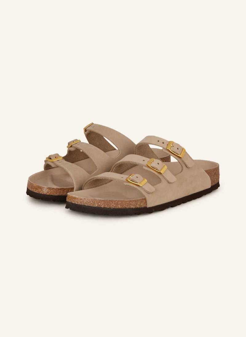 Birkenstock Pantoletten Florida Lenb beige von Birkenstock