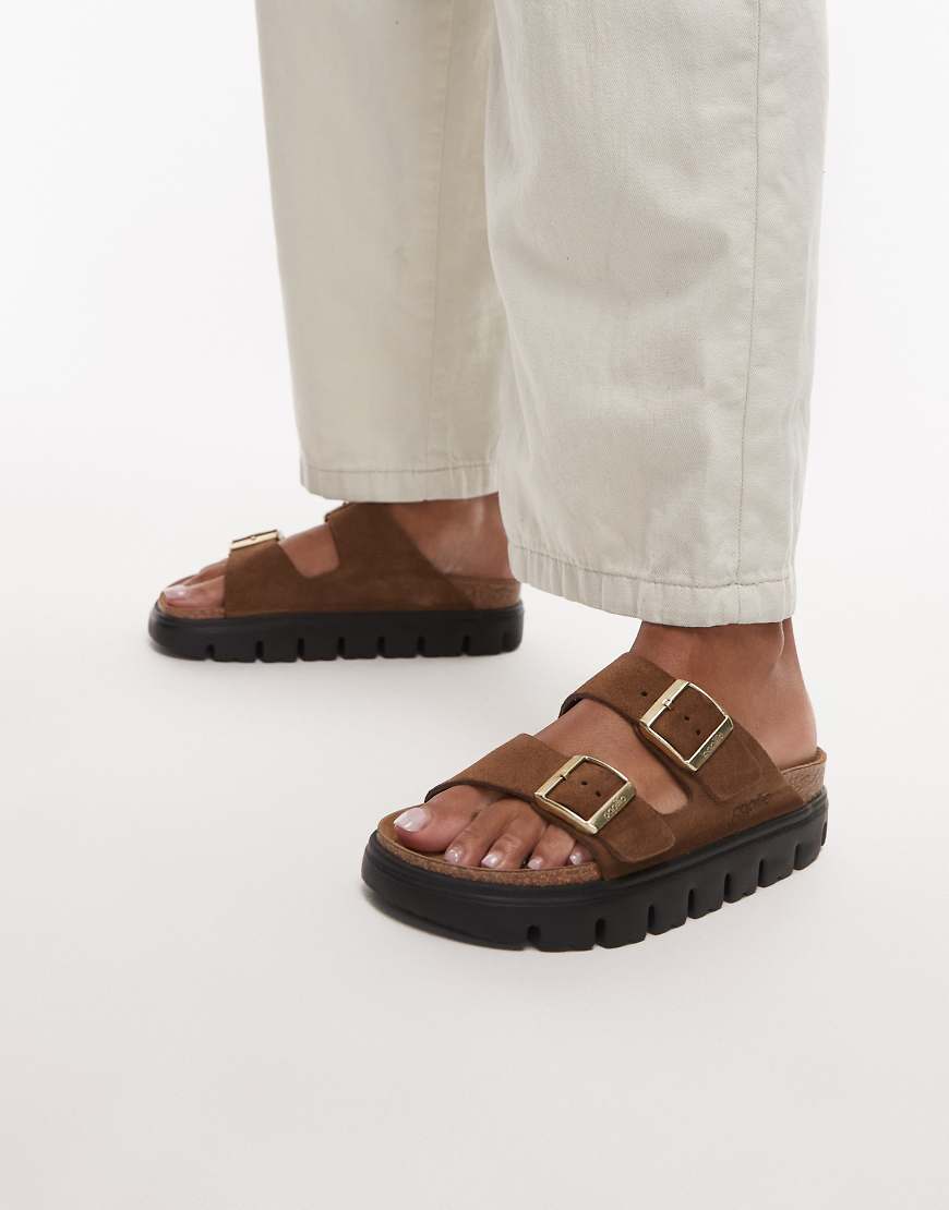 Birkenstock - Papillio - Sandalen in der Farbe Dark Tea mit dicker Sohle-Brown von Birkenstock
