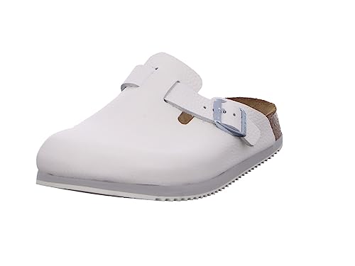 BIRKENSTOCK Schuhe Boston SL Naturleder Normal White (060134) 42 Weiss von BIRKENSTOCK