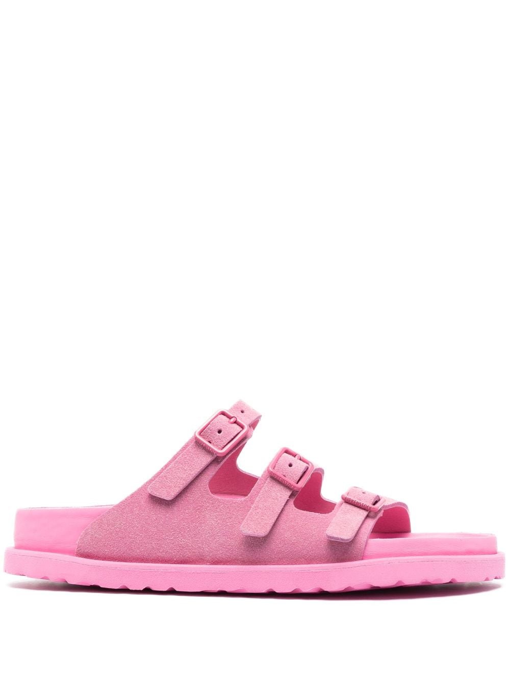 Birkenstock Pantoletten aus Wildleder - Rosa von Birkenstock