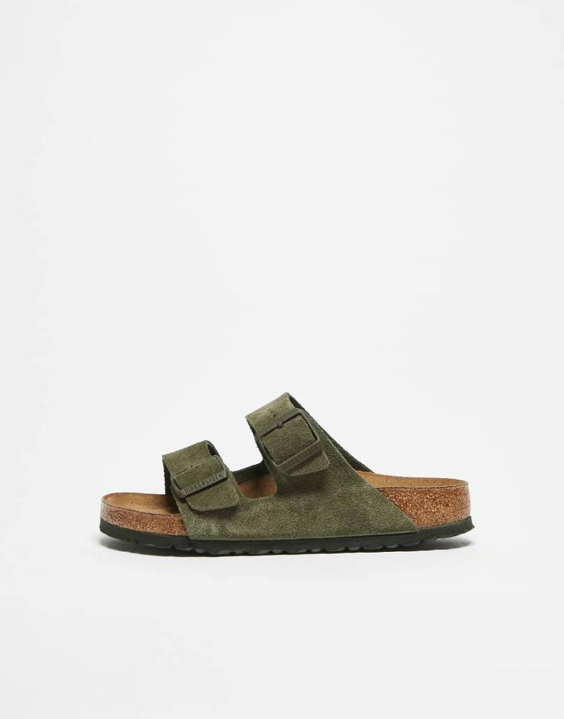 Birkenstock - Unisex - Arizona - Sandalen aus Wildleder in Thymiangrün von Birkenstock