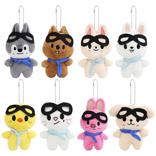 BirthZan Koreanische Boygroup Schlüsselanhänger Plüsch, 8 Stück Keychain Plüschpuppe, Fliegerin Kuscheltiere mit Sonnenbrille, Koreanische Boygroup Rucksack Anhänger Geschenke für Kinder BirthZan Koreanische Boygroup Schlüsselanhänger Plüsch, 8 Stück Keychain Plüschpuppe, Fliegerin Kuscheltiere mit Sonnenbrille, Koreanische Boygroup Rucksack Anhänger Geschenke für Kinder von BirthZan