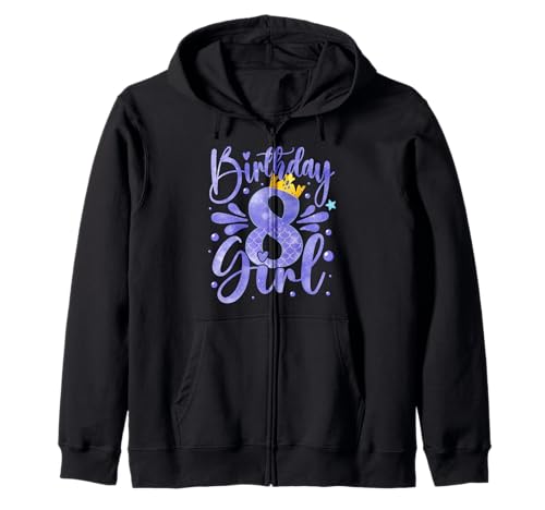 It's My 8th Bday Meerjungfrau Lustiger Geburtstag Mädchen 8 Jahre alt Kapuzenjacke von Birthday 8 Years Old It's My 8th Bday Mermaid Tee