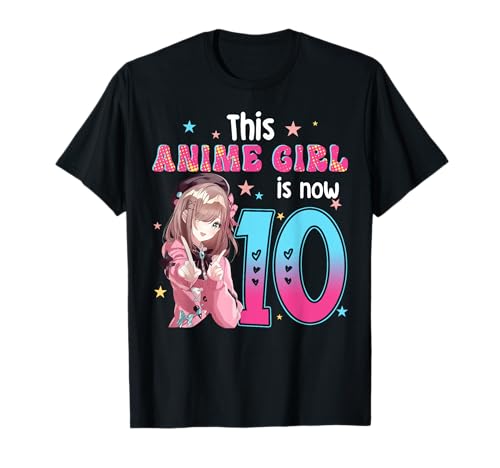 10 Jahre altes Mädchen Kawaii-Geschenke Anime-Mädchen zum 10. Geburtstag für Kinder T-Shirt 10 Jahre altes Mädchen Kawaii-Geschenke Anime-Mädchen zum 10. Geburtstag für Kinder T-Shirt von Birthday Anime Japanese Girl Kawaii Since 2012