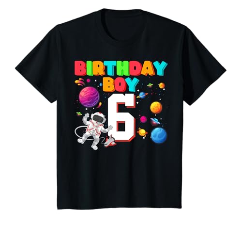 6. Geburtstag Astronaut Space Planets 6 Jahre alte Jungen T-Shirt 6. Geburtstag Astronaut Space Planets 6 Jahre alte Jungen T-Shirt von Birthday Astronaut Space Planets Boys Tee