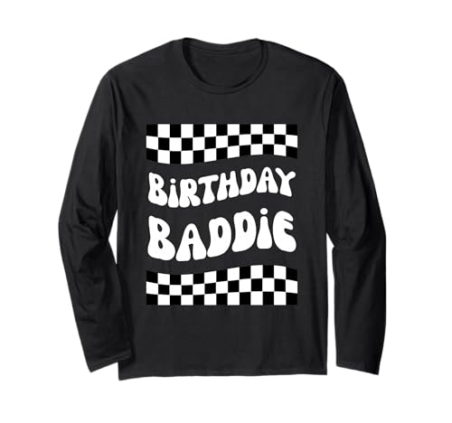 Groovy Birthday Baddie Frauen Cute Birthday Party Spaß Langarmshirt Groovy Birthday Baddie Frauen Cute Birthday Party Spaß Langarmshirt von Birthday Baddie Apparel Co.