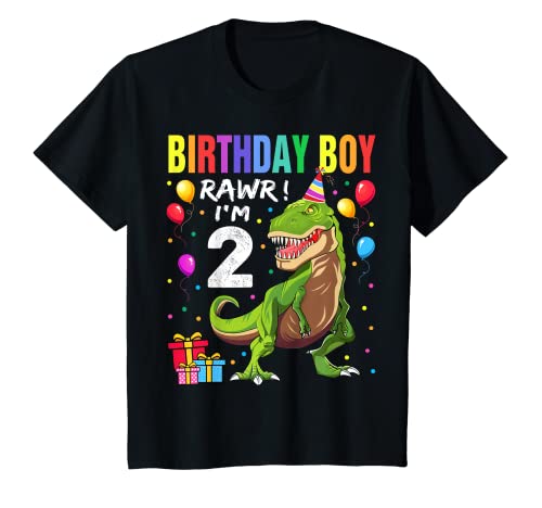 Kinder 2 Year Old Shirt 2nd Birthday Boy T Rex Dinosaur T-Shirt Kinder 2 Year Old Shirt 2nd Birthday Boy T Rex Dinosaur T-Shirt von Birthday Boy 2 Dinosaur Shirts