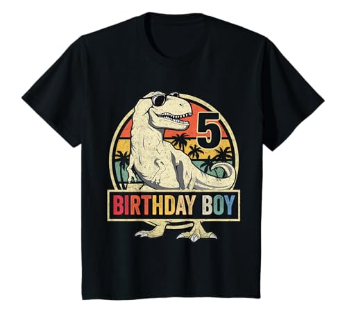 Kinder 5 Year Old Shirt 5th Birthday Boy T Rex Dinosaur Shirt T-Shirt Kinder 5 Year Old Shirt 5th Birthday Boy T Rex Dinosaur Shirt T-Shirt von Birthday Boy 5 Dinosaur Shirts