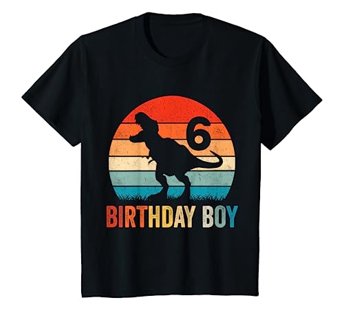 Kinder 6 Year Old Shirt 6th Birthday Boy T Rex Dinosaur T Shirt T-Shirt Kinder 6 Year Old Shirt 6th Birthday Boy T Rex Dinosaur T Shirt T-Shirt von Birthday Boy 6 Dinosaur Shirts