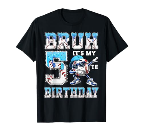 Lustiger Birthday Boy Bruh It's My 5th Birthday Baseball Drip T-Shirt Lustiger Birthday Boy Bruh It's My 5th Birthday Baseball Drip T-Shirt von Birthday Boy Bruh It's My 5th Birthday Baseball