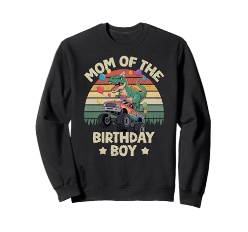 Mama der Geburtstagsfeier Monster Truck T-Rex Mama Sweatshirt von Birthday Boy Family Outfits T-Rex Monster Truck