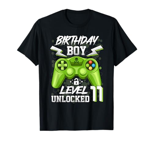 Level 11 Unlocked Videospiel zum 11. Geburtstag, Geschenke für Gamer, Jungs T-Shirt Level 11 Unlocked Videospiel zum 11. Geburtstag, Geschenke für Gamer, Jungs T-Shirt von Birthday Boy Level 11 Unlocked 11th Birthday