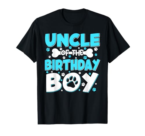 Uncle of The Birthday Boy, passende Familienparty, Hundeliebhaber T-Shirt von Birthday Boy Matching Family Party Dog Lover Tee