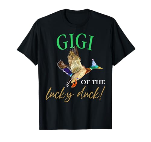 Gigi of The Birthday Boy One Lucky Duck 1. Geburtstagsparty T-Shirt von Birthday Boy One Lucky Duck Matching