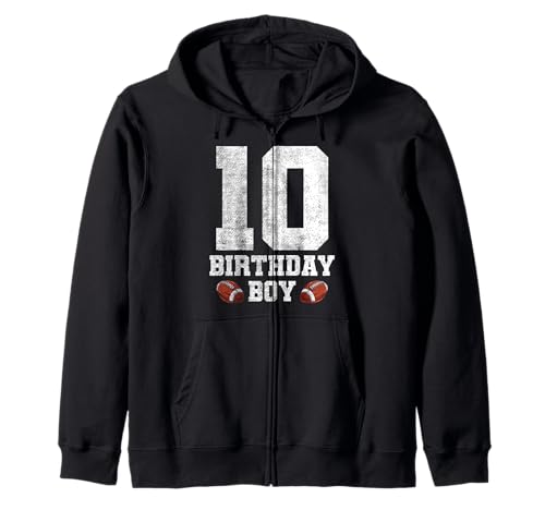 mb 10. Geburtstag Junge Rugby Fußball Distressed Kinder Teenager Kapuzenjacke mb 10. Geburtstag Junge Rugby Fußball Distressed Kinder Teenager Kapuzenjacke von Birthday Boy Rugby Football Lovers Kids Teenagers