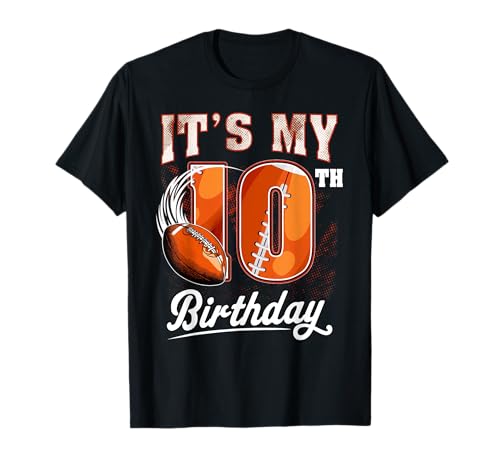 Fußball-Motto-Party für Kinder, 10 Jahre alt, It's My 10. Geburtstag T-Shirt von Birthday Boy Shirt Football Party Family Matching