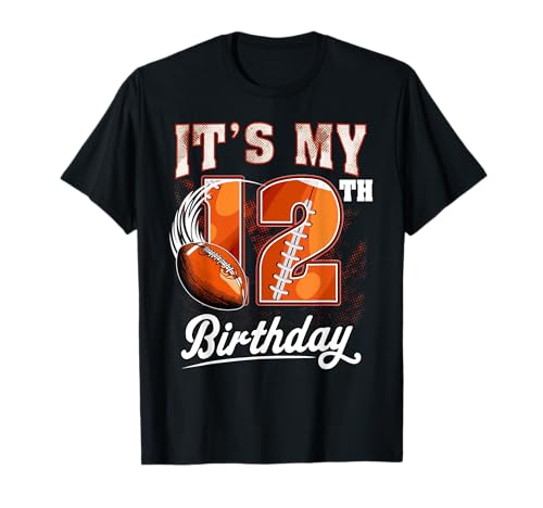Fußball-Motto-Party für Kinder, 12 Jahre alt, It's My 12. Geburtstag T-Shirt von Birthday Boy Shirt Football Party Family Matching