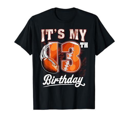Fußball-Motto-Party für Kinder, 13 Jahre alt, It's My 13. Geburtstag T-Shirt von Birthday Boy Shirt Football Party Family Matching