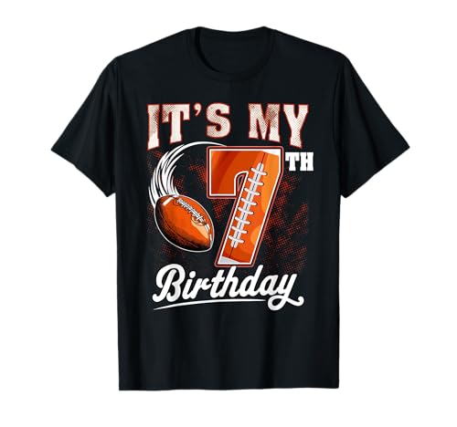 Fußball-Motto-Party für Kinder, 7 Jahre alt, It's My 7th Birthday T-Shirt von Birthday Boy Shirt Football Party Family Matching