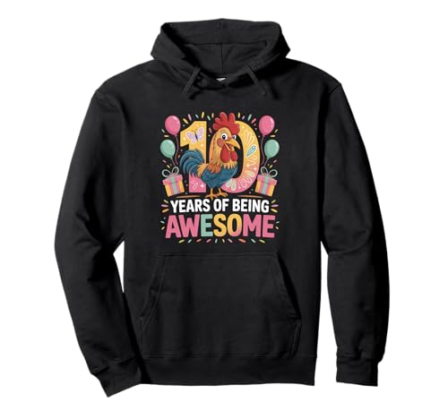 10 Years Old Chicken Chicken Party für Mädchen zum 10. Geburtstag Pullover Hoodie 10 Years Old Chicken Chicken Party für Mädchen zum 10. Geburtstag Pullover Hoodie von Birthday Chicken