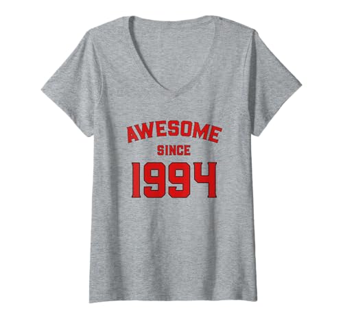 Damen Fantastisch seit 1994 T-Shirt mit V-Ausschnitt von Birthday Clothing And Apparel Born 1994