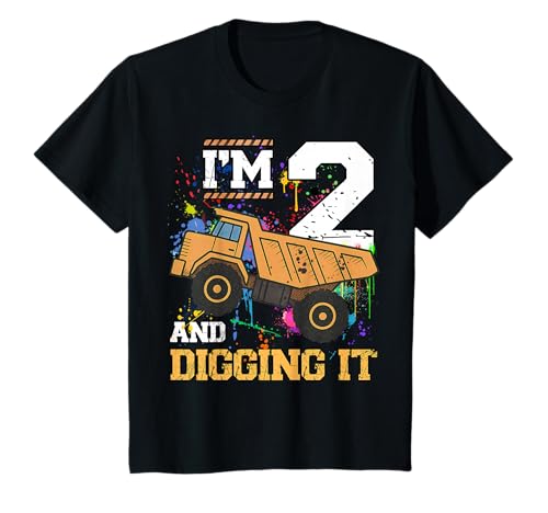 Kinder Ich Bin 2 und Digging It Construction 2. Geburtstag Construction T-Shirt Kinder Ich Bin 2 und Digging It Construction 2. Geburtstag Construction T-Shirt von Birthday Construction Truck Matching Family Party