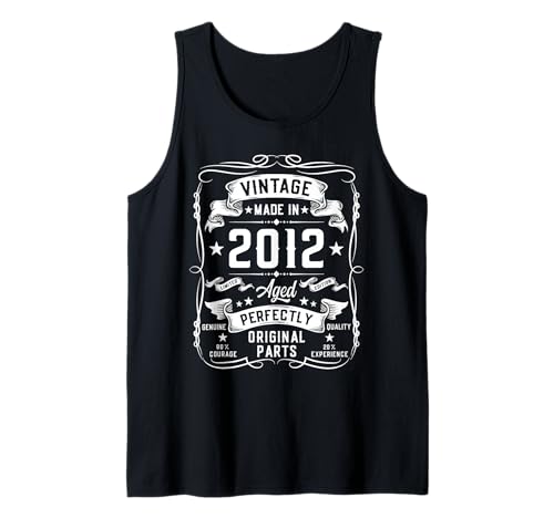 Herren Vintage 2012 13 Years Old Gifts for Boys 13yr 13th Birthday Tank Top von Birthday Decorations For Boys Co.
