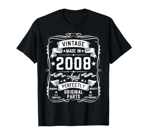 Vintage 2008 17 Years Old Gifts for Boys 17yr 17th Birthday T-Shirt Vintage 2008 17 Years Old Gifts for Boys 17yr 17th Birthday T-Shirt von Birthday Decorations For Boys Co.