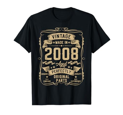Vintage 2008 17 Years Old Gifts for Boys 17yr 17th Birthday T-Shirt Vintage 2008 17 Years Old Gifts for Boys 17yr 17th Birthday T-Shirt von Birthday Decorations For Boys Co.