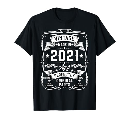 Vintage 2021 4 Years Old Gifts for Boys 4yr 4th Birthday T-Shirt Vintage 2021 4 Years Old Gifts for Boys 4yr 4th Birthday T-Shirt von Birthday Decorations For Boys Co.