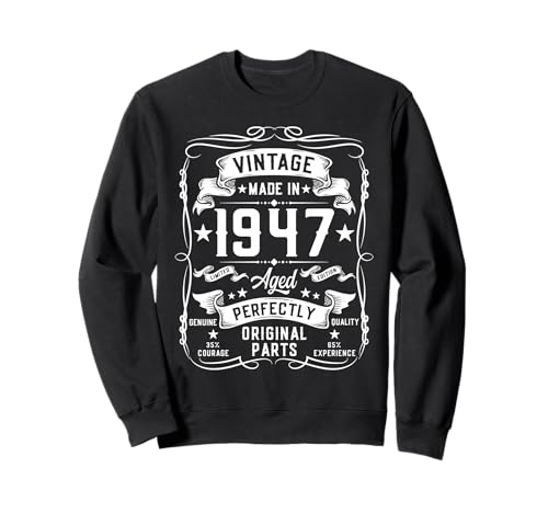 Vintage 1947 78 Years Old Gifts for Men 78yr 78th Birthday Sweatshirt Vintage 1947 78 Years Old Gifts for Men 78yr 78th Birthday Sweatshirt von Birthday Decorations For Men Co.