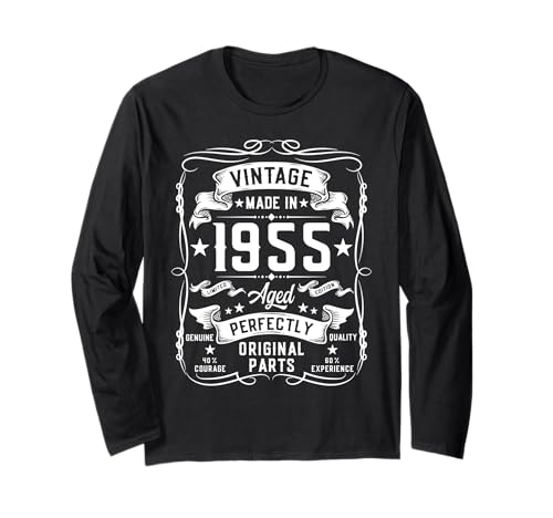 Vintage 1955 70 Years Old Gifts for Men 70yr 70th Birthday Langarmshirt von Birthday Decorations For Men Co.