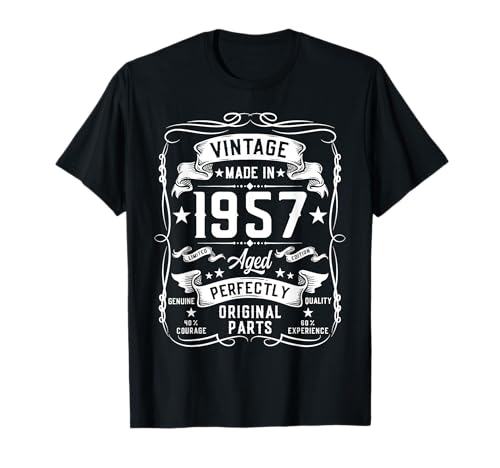 Vintage 1957 68 Years Old Gifts for Men 68yr 68th Birthday T-Shirt von Birthday Decorations For Men Co.