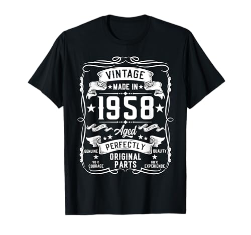 Vintage 1958 67 Years Old Gifts for Men 67yr 67th Birthday T-Shirt von Birthday Decorations For Men Co.