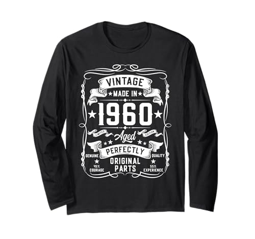 Vintage 1960 65 Years Old Gifts for Men 65yr 65th Birthday Langarmshirt von Birthday Decorations For Men Co.