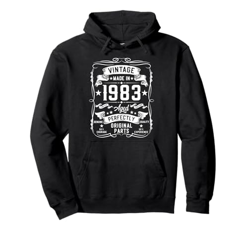 Vintage 1983 42 Years Old Gifts for Men 42yr 42nd Birthday Pullover Hoodie von Birthday Decorations For Men Co.