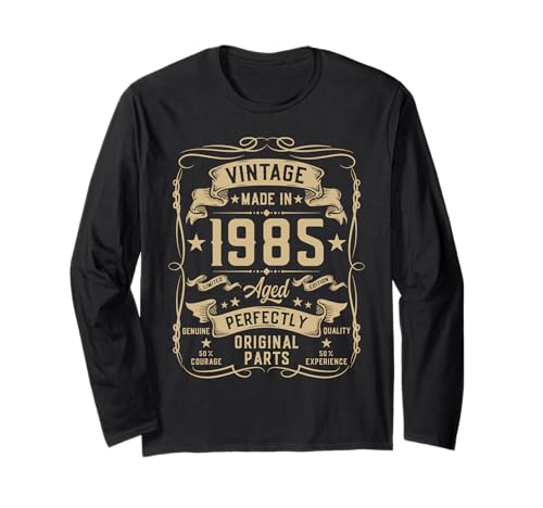 Vintage 1985 40 Years Old Gifts for Men 40yr 40th Birthday Langarmshirt von Birthday Decorations Men Gifts