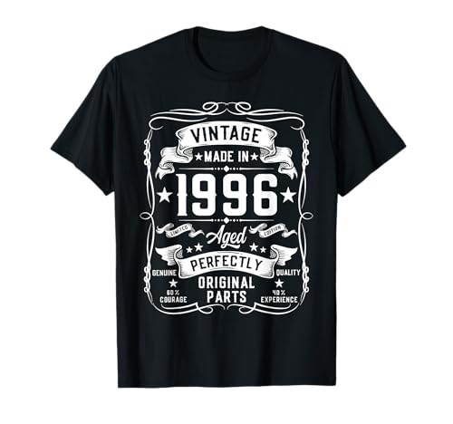 Vintage 1996 29 Years Old Gifts for Men 29yr 29th Birthday T-Shirt von Birthday Decorations For Men Co.