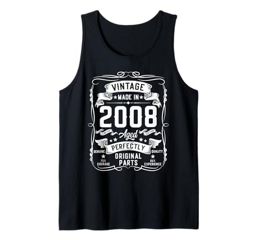 Herren Vintage 2008 17yr 17th Birthday Gifts for Boys 17 Years Old Tank Top Herren Vintage 2008 17yr 17th Birthday Gifts for Boys 17 Years Old Tank Top von Birthday Decorations Gifts For Boys Co.
