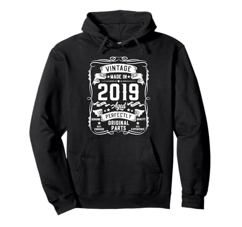 Vintage 2019 6yr 6th Birthday Gifts Boys Girls 6 Year Old Pullover Hoodie von Birthday Decorations Gifts For Boys Co.