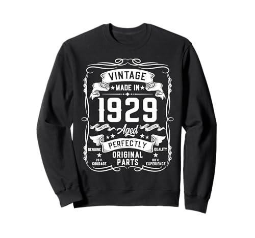 Vintage 1929 96yr 96th Birthday Gifts for Men 96 Years Old Sweatshirt von Birthday Decorations Gifts For Men Co.