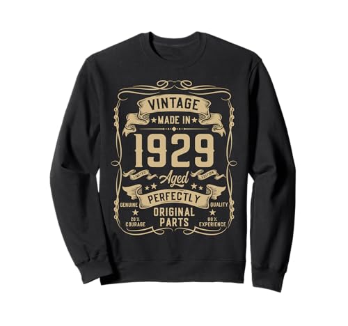 Vintage 1929 96yr 96th Birthday Gifts for Men 96 Years Old Sweatshirt Vintage 1929 96yr 96th Birthday Gifts for Men 96 Years Old Sweatshirt von Birthday Decorations Gifts For Men Co.